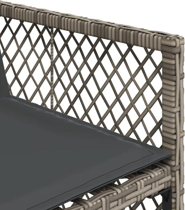 Produktbild VidaXL Gartenmöbel Essgruppe Gartengarnitur Sitzgruppe 13-tlg. Grau Poly Rattan (330 cm)