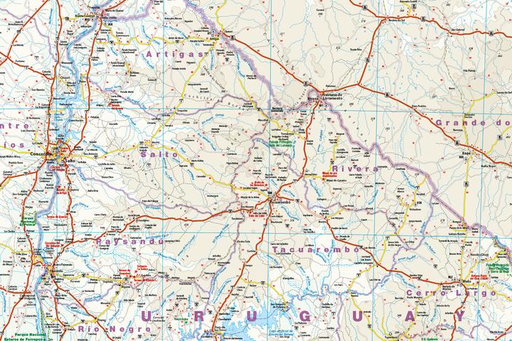 Produktbild Landkarte Uruguay, Paraguay (1:1.200.000)