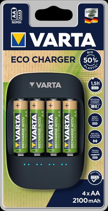 Varta eco charger (1 pcs., AA, 2100 mAh, Battery + charger)