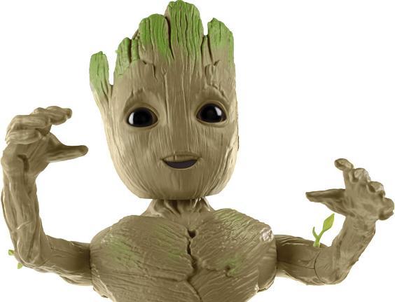 Actual product image Hasbro Marvel Studios I Am Groot Groove 'N Grow Groot, 34cm Tall Interactive Action Figure, Superheroes
