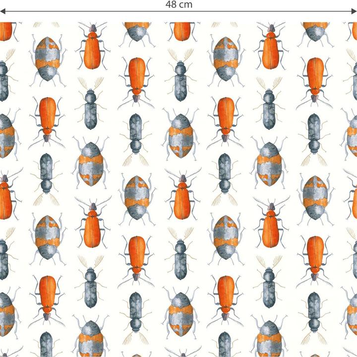 Image du produit Trenddeko Scarabées colorés - orange (1008 x 48 cm)