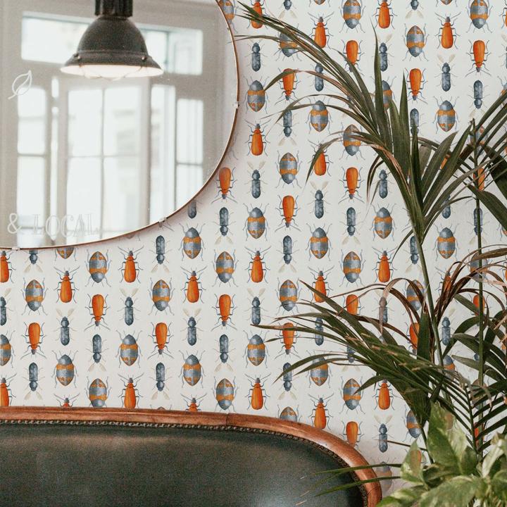 Image du produit Trenddeko Scarabées colorés - orange (1008 x 48 cm)