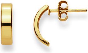 Actual product image Natsumi Schmuck Ear studs yellow gold 18K/750 flat (750/18 K Yellow gold)