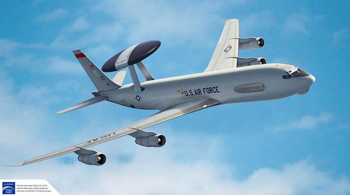 Actual product image Academy USAF E-3G Sentry AWACS 1:144 plastic model