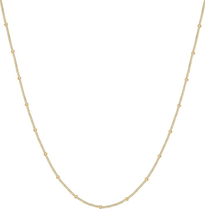 Elli Halskette Basic Panzerkette Kugeln Trend Fein 925 Silber (925er Sterling Silber, 60 cm)