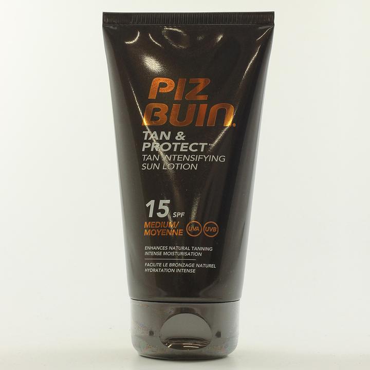 Actual product image Piz Buin Tan & Protect Tan Intensifying Sun Lotion (Sun lotion, SPF 15, 150 ml, 150 g)