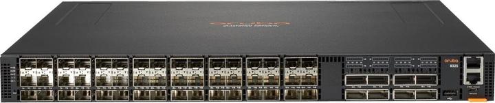 Actual product image HPE Aruba 8325-48Y8C, 48p SFP/+/28, 8p QSFP+/28, 6 back-to-front fans and 2 PSU - Bundle (48 Ports)