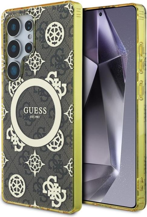 Produktbild Guess 4G Peony Pattern Case für Samsung Galaxy S25 Ultra - brown (Samsung Galaxy S25 Ultra)