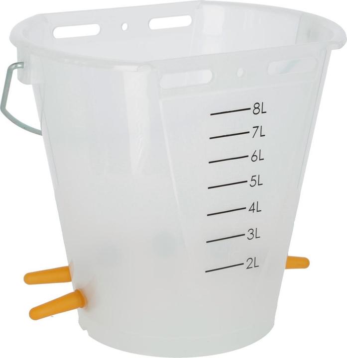 Immagine prodotto Kerbl 27513 Secchio Lam con 5 ventose, bianco/trasparente, capacità 8 litri