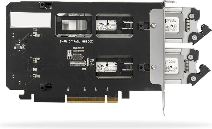 Produktbild Icy Dock ToughArmor 2x M.2 NVME to PCIe 4. card bifurcation w/tra