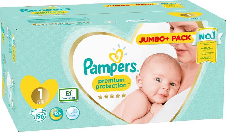 Produktbild Pampers Premium Protection (Gr. 1, Halbmonatsbox, 96 Stück)