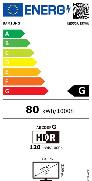 Energie-Label Samsung LED TV (55", 4K, 2024)