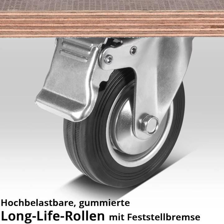 Produktbild Stahlwerk Rollwagen bis 300 kg 90x60 cm Transportwagen Rollbrett Transportroller (300 kg)