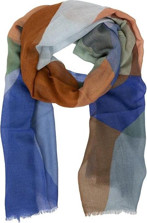 Produktbild Changemaker Wollschal Gaia 100% Wolle 75x200cm blau/rost/grün