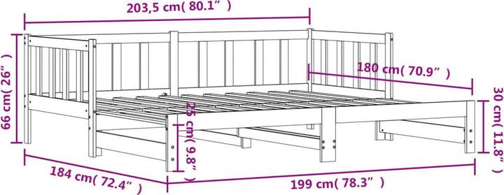 Actual product image VidaXL Helenka (90 x 200 cm)