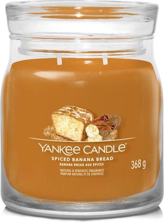 Actual product image Yankee Candle Spiced Banana Bread Signature Medium Jar Scented Candle
