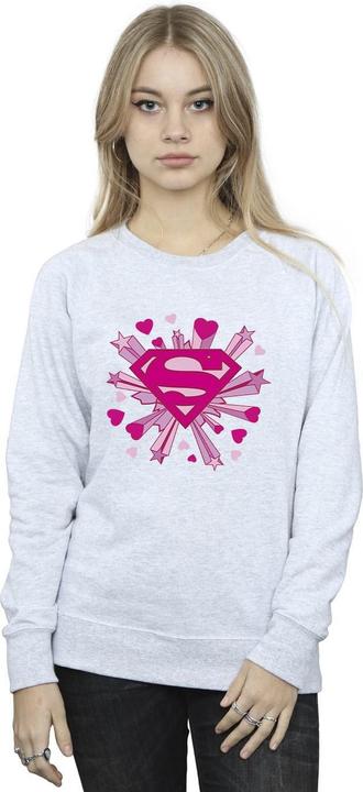 Immagine prodotto Superman Pink Hearts And Stars Logo Felpa Donna (L)