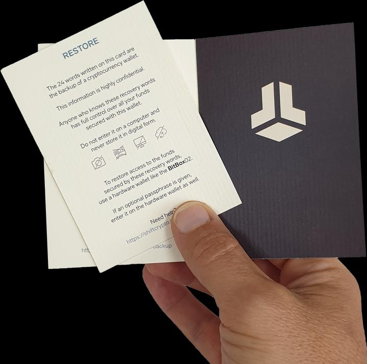 Actual product image BitBox Backup Cards