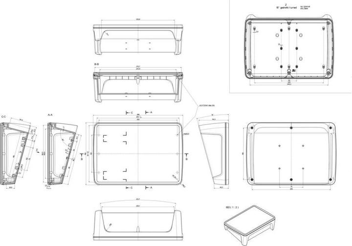 Actual product image Bopla BoPad BOP 10.1 P-9005-SET Display housing 285 x 198 x 92.90 ABS Black (RAL 9005) 1pc. (Housing)