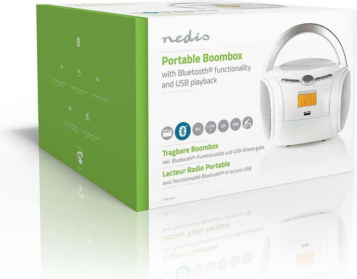 Immagine prodotto Nedis SPBB100WT - Bianco - Audio - Bianco (FM, Bluetooth)