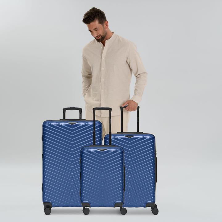 Immagine prodotto Redolz Set di valigie Essentials 18 a 4 ruote 3 pezzi con piega elastica (120 l, XL (da 115l))