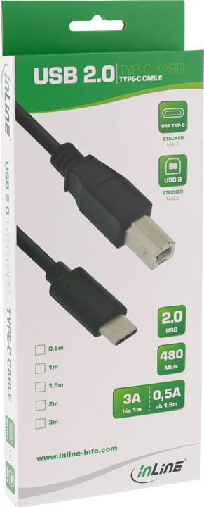 Actual product image InLine USB 2.0 cable (1.50 m, USB 2.0)