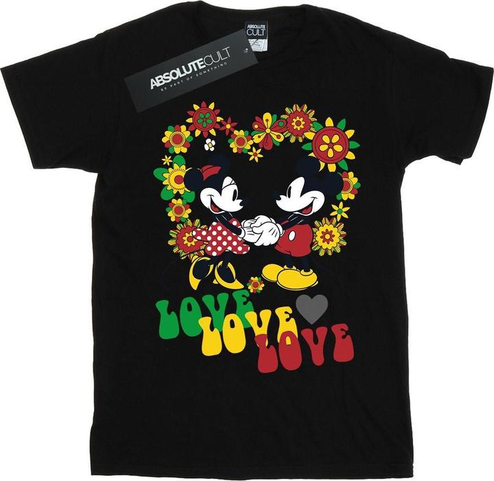 Image du produit Disney - T-shirt MICKEY AND MINNIE MOUSE HIPPIE LOVE - Femme (L)
