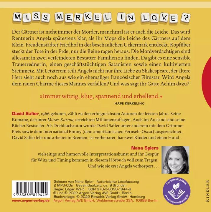Produktbild Miss Merkel: Mord auf dem Friedhof (David Safier, Nana Spier, Deutsch)