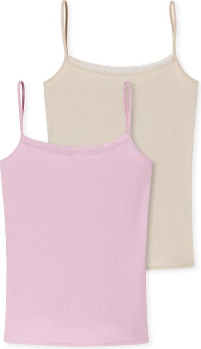 Produktbild Schiesser 2er Pack Cotton Lace Spaghetti Top (46)