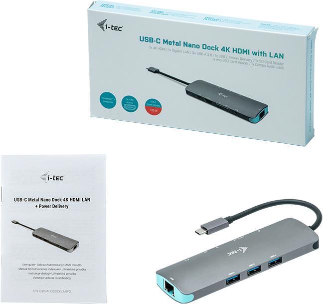Actual product image i-tec USB-C Nano Dock (USB-C, 3 Ports)