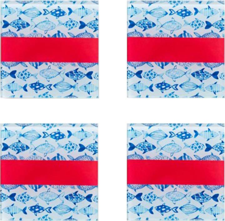 Produktbild Remember GlasPlatte Glasuntersetzer 4er-Set (4 x, Glasuntersetzer)