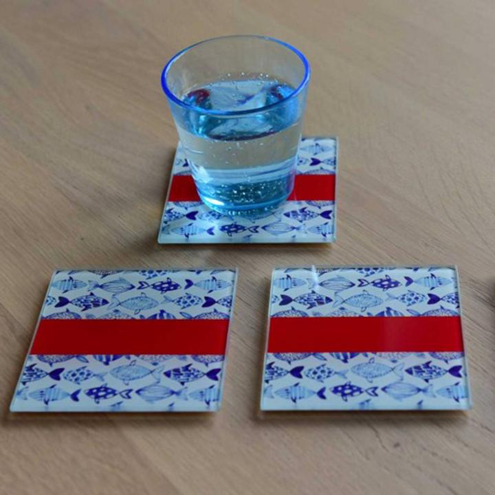 Produktbild Remember GlasPlatte Glasuntersetzer 4er-Set (4 x, Glasuntersetzer)