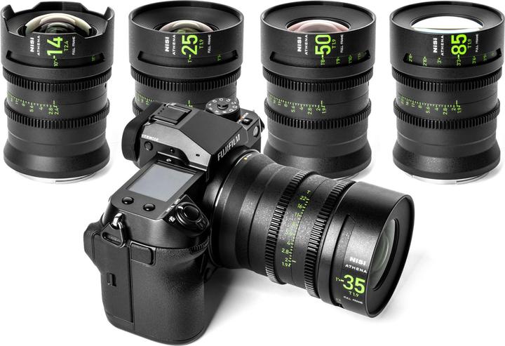 Immagine prodotto Nisi Kit di obiettivi cinema full frame ATHENA PRIME - 14 mm, 25 mm, 35 mm, 50 mm, 85 mm + custodia (Full-frame)