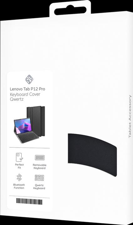 Produktbild Lenovo Tab P12 Pro hoes - QWERTZ toetsenbord - Zwart (DE, Lenovo Tab P12 Pro)