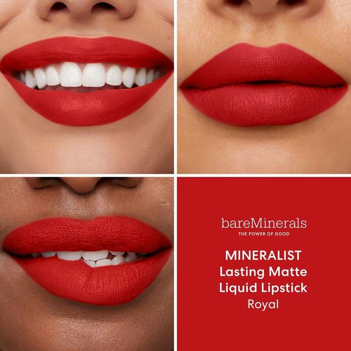 Image du produit Bare Minerals Bareminerals Mineralist Lasting Matte Liquid Lipstick Rouge à lèvres mat Royal 3.5Ml (Royal)
