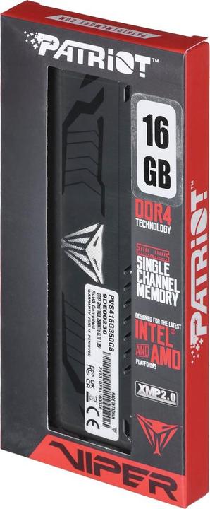 Image du produit Patriot Viper Steel" atmintis, DDR4, 16 GB, 3600 MHz, CL18 (PVS416G360C8) (1 x 16GB, 3600 MHz, RAM DDR4, DIMM)