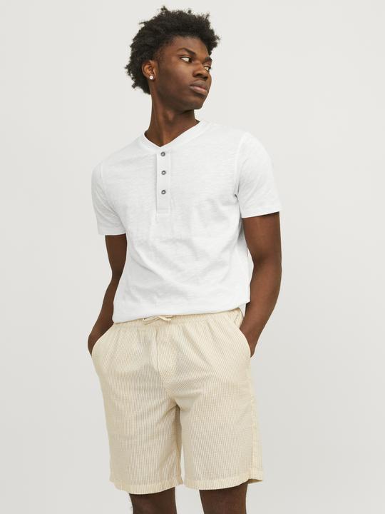 Actual product image Jack & Jones Single-coloured Grandad collar T-shirt T-shirt (L)