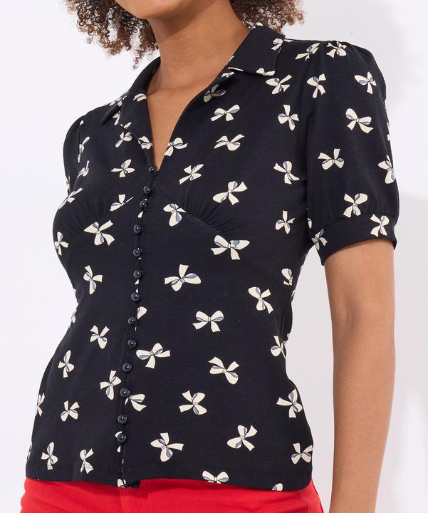 Actual product image Joe Browns Bow Print Jersey Top (42)