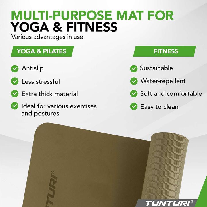 Produktbild Tunturi TPE Yogamatte Rutschfest 8 mm (8 mm)