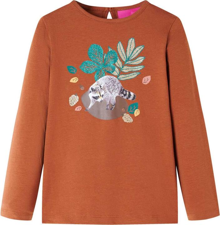 Produktbild VidaXL Kinder-Langarmshirt Cognac 104,Material: 95 % Baumwolle. 5 (104)
