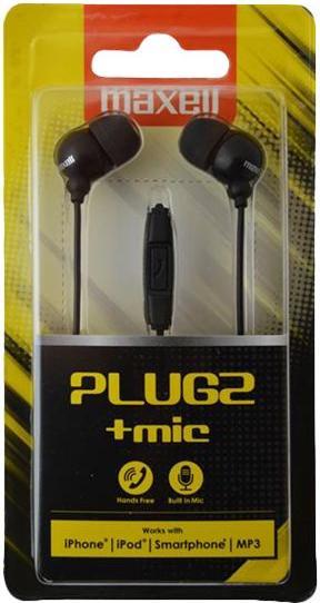 Produktbild Maxell Plugz + Mic - øreproptelefoner (Kabelgebunden)