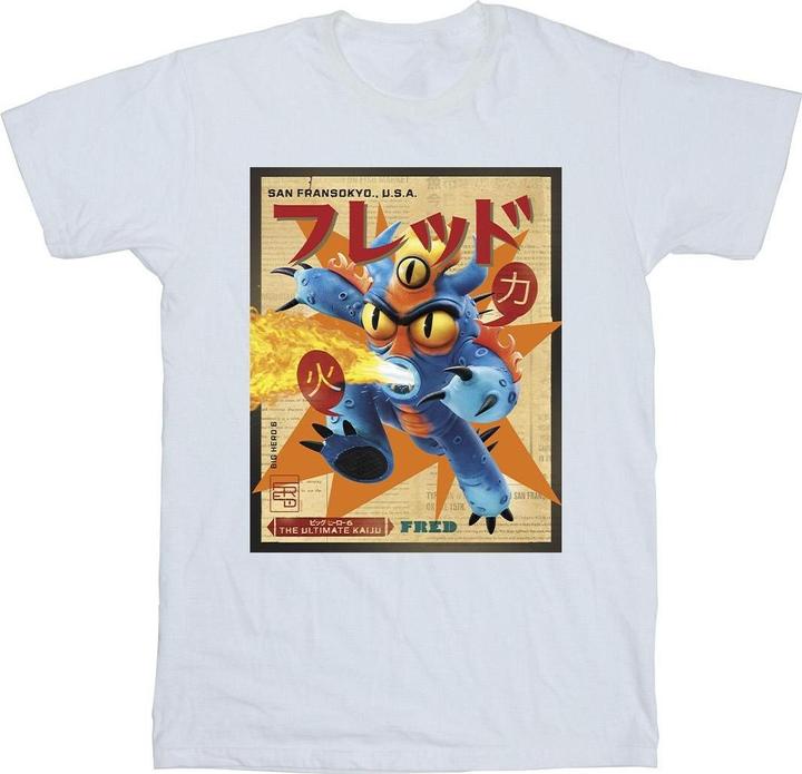 Immagine prodotto Disney Big Hero 6 Baymax Fred Newspaper Maglietta Uomo (L)