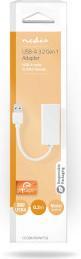 Actual product image Nedis USB-A Adapter | USB 3.2 Gen 1 | USB-A male | RJ45 female | 1 Gbps | 0.20 m | Round | Vernick