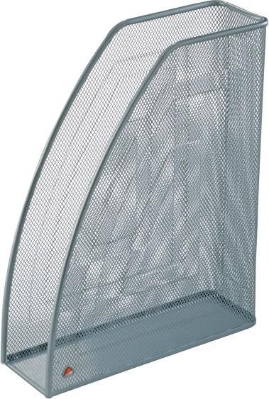 Actual product image Alba MESHMAG M magazine file, DIN A4, made of wire metal, gray Dimensions:(W)260 x (D)80 x (H)335 mm (A4)