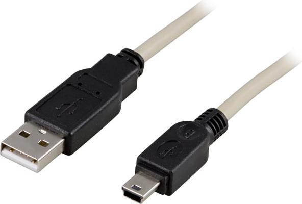 Produktbild Deltaco USB 2.0 Cable A/B-mini - 0.5m - 0,5 m - USB A - Mini-USB B - Männlich/Männlich - 480 Mbit/s (0.50 m, USB 2.0)