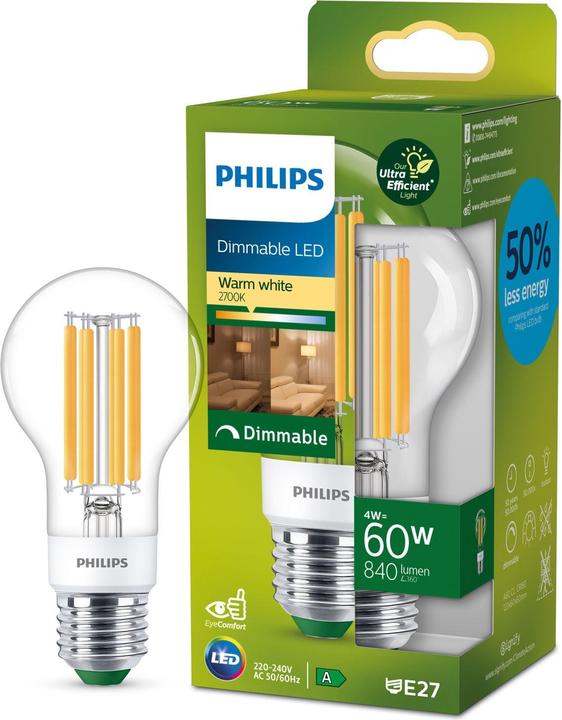 Actual product image Philips Classic (E27, 4 W, 840 lm, 1 x, A)