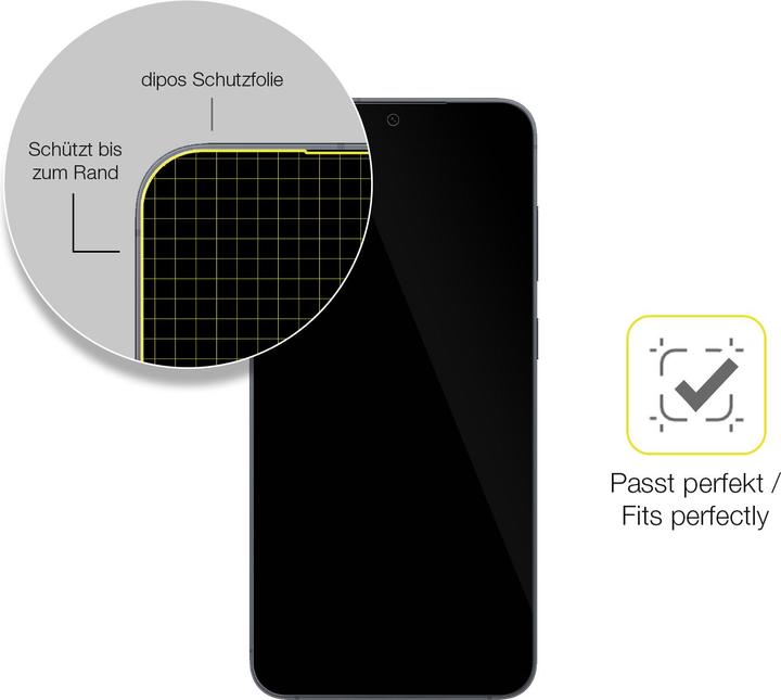 Actual product image Dipos 3D Full Cover Screen Protector (1 Piece, Samsung Galaxy S25+)