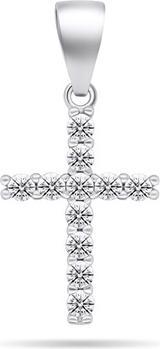 Produktbild Brilio Silver - Modern silver pendant with zircons Cross PT69W