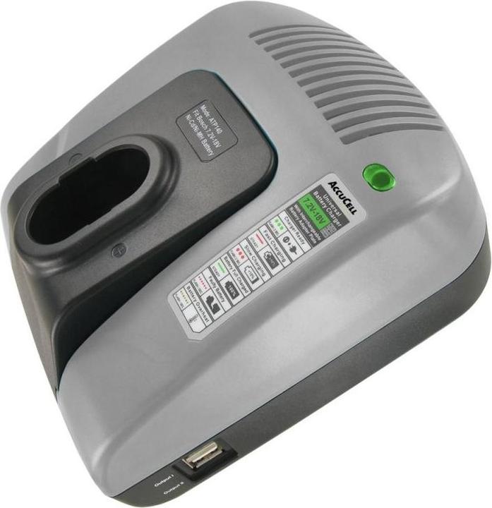 AccuCell Caricabatterie adatto alle batterie BLACK & DECKER A9251, A9252, A9262, A9267, A9274, A9275, A9276 (7.2 V)