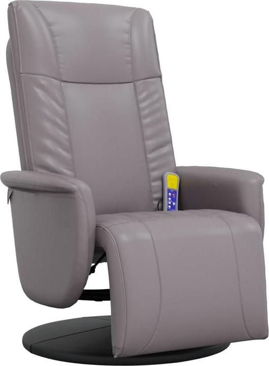 Actual product image VidaXL Massage chair with footrest grey imitation leather, colour